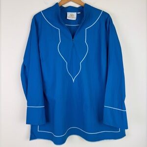 NicoBlu Arabella Azul Blue Embroidered Tunic